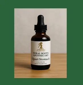 Feral Roots Apothecary Upset Stomach Tincture - Herbal Supplement for Digestive Comfort & Relief - 2 oz Bottle - Healthcare