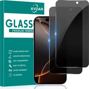 2 Pack Privacy Screen Protector for iPhone 16 Pro" – Includes top device-specific keyword.  "6.3" Tempered Glass