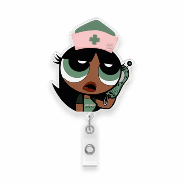 NRSBAE | POWERPUFF GIRL Badge Reel - Medication Cutie NRSBAE | POWERPUFF GIRL Badge Reel - Medication Cutie