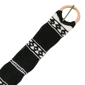 37' Greca Black Cotton Cinch Tradicional Cincho Charro