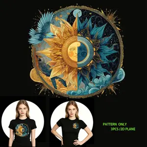 Star Pattern Heat Transfer Vinyl for T-shirts, DIY Clothing Iron-On Decals, DTF Print Transfers for Shirts, Jeans, Hoodies, Backpacks, Washable & Fashionable Design, Decorative Apparel Accessories