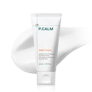 [P.CALM Official] Cato Cream – Glutathione & Centella Asiatica for Skin Barrier Strengthening & Deep Moisturization, Korean Vegan Facial Moisturizing for Senstive Skin (80ml / 2.70 fl.oz)