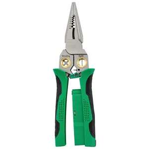8 in 1 Multifunctional Wire Stripper, Electrician Specialty Wire Stripper, Non-slip Wire Stripper with Test Pen Function, Professional Hand Tools