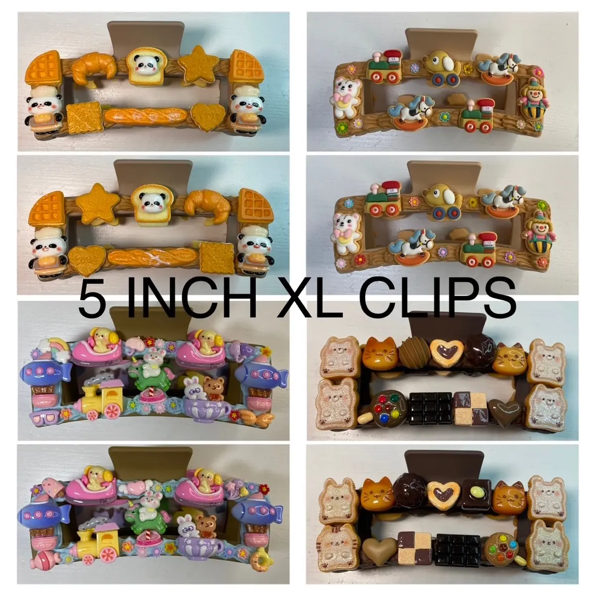 XL Premade Hair Claw Clips 5in