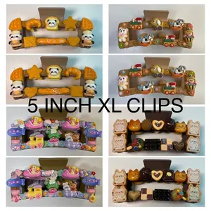 XL Premade Hair Claw Clips 5in