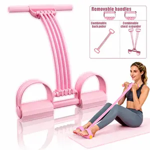 3-in-1 Multifunction Pedal Resistance Band for Home Gym Workout – Full Body Training Equipment for Abs, Core, Legs & Arms, Elastic Pull Rope for Pilates, Yoga, Sit-up, Muscle Strength & Body Conditioning Exercise at Home Anytime
