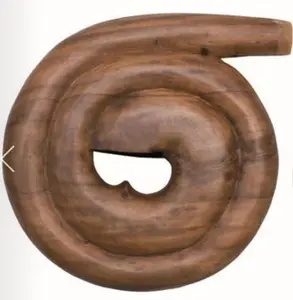 Terre Didgeridoo spiral big Suar, 14" diameter Tone Cis D or Untoned