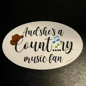 Count…ry Music Fan Sticker