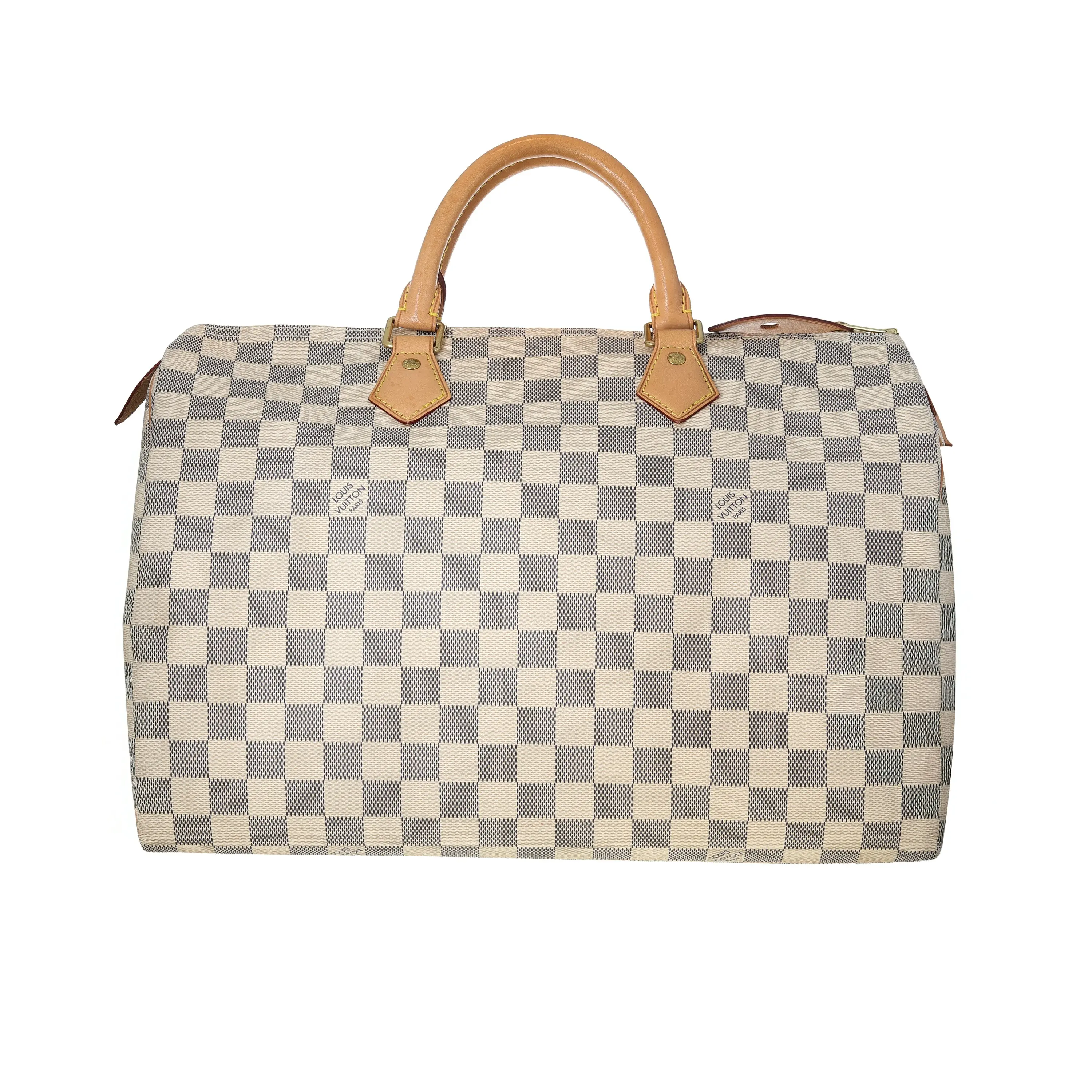 Pre-owned Louis Vuitton Damier Luggage Coated Canvas Speedy 35 Azur