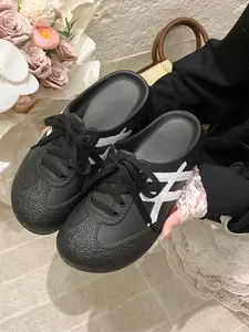 Women's Large Size Half Slipper Waterproof Eva Soft Sole Summer Outdoor Cool Slippers, Comfortable and Durable Footwear