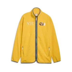 PUMA Mens Nyc Long Run Polar Fleece Jacket Athletic Outerwear Casual - Orange