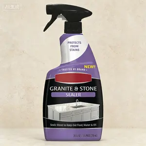 Granite & Stone Protective Sealer Spray - Water-Based Formula Prevents Stains on Countertops, Sinks, Showers - For Quartz, Marble, Tile, Limestone, Slate Surfaces - Reusable & Long-Lasting Protection, 24 Ounce Bottle