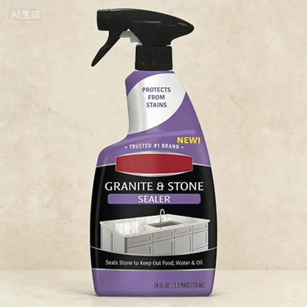 Granite & Stone Protective Sealer Spray - Water-Based Formula Prevents Stains on Countertops, Sinks, Showers - For Quartz, Marble, Tile, Limestone, Slate Surfaces - Reusable & Long-Lasting Protection, 24 Ounce Bottle