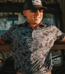 Master Golf 2026 Vexlbrand - Polo - Black Retro Camo Men Polo Shirt - Master Golf Polo Camo Shirts Short Casual Dry Fit Performance Designed Collared Golf Polo Shirts for Men Plus Size Men's Tops