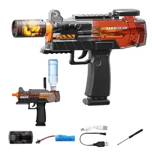 Ultimate Battle Powerful Electric Water Guns, Automatic Guns with Glowing Realistic Muzzle, Large Capacity External Bottle, Outdoor Party Toy for Adults &Kids Toys for Christmas Gifts, Birthday Gifts