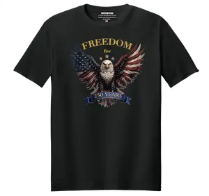 250 Years of Freedom Men/Women Cotton T-shirt - 4th of July 2T