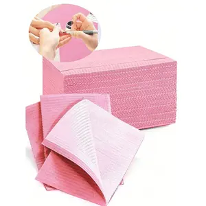 20pcs Nail Table Mats Waterproof Light Foldable Disposable Hand Pads Cotton Paper Mat for Acrylic Nails Protection Kitchen Bathroom Home Use