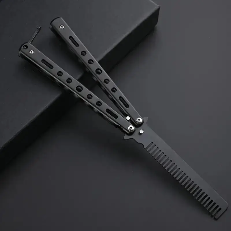 Stainless Steel Folding Comb, 1 Count Hair Comb, Professional Hair Styling Tool for Beginners Practice Toy Comb, Hair Styling Combs, Durable Hairdressing Comb