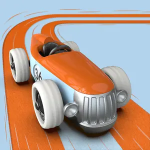 Metalmorphose 3D VINTAGE RACER CAR (NOEL) KEYRING