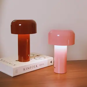 Modern Cute Mushroom LED Desk Lamp, USB Rechargeable Touch Switch, Three Color Modes, Adjustable Brightness, Home Decor Light