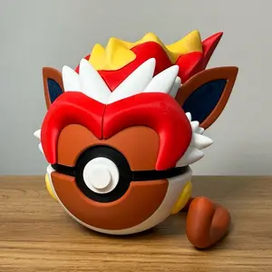 Infernape Ball - Made to Order, High-Quality PLA, 3D Printed Pokeball Figure
