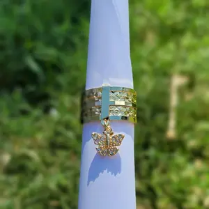 Gold butterfly semanario ring