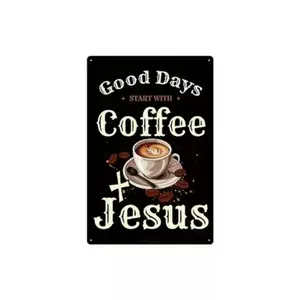 Antique Coastal Lighthouse Metal Tin Wall Sign for Rustic Seaside Decor