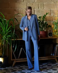 Grey Double-Breasted 3-Piece Suit
