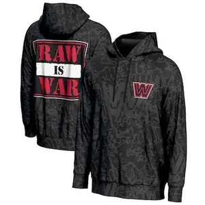 ProSphere RAW IS WAR Pullover Hoodie, Attitude Era Wrestling Fan Sweatshirt, Unisex Retro WWE Streetwear, Classic Monday Night RAW Outfit