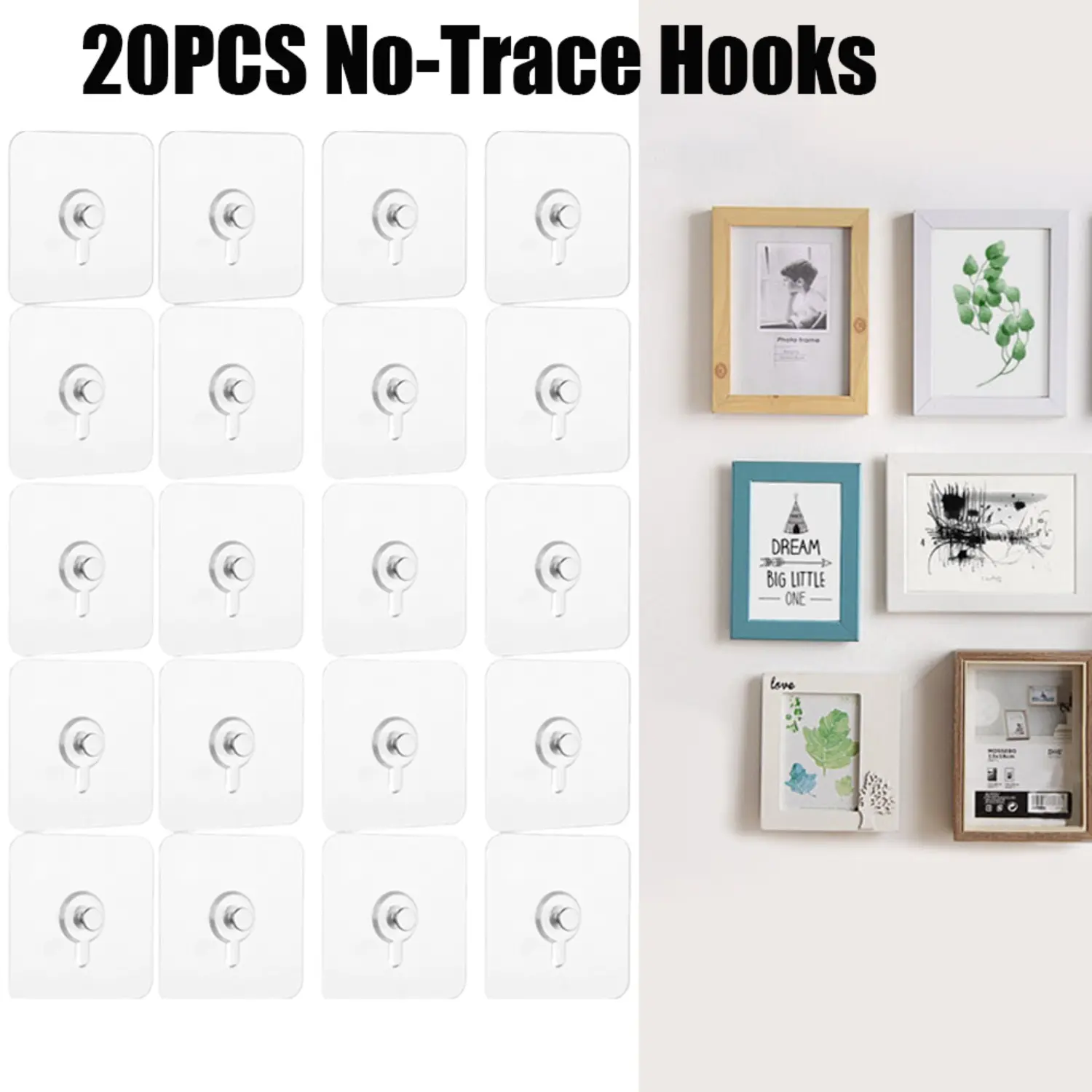 20Pcs Adhesive Wall Mount Screw Hooks,No-Trace Sticker Screw Hanging Nails for Bathroom Kitchen (FlatHeadScrew),Home DIY tool,Hand tool,Tool kit set,Halloween Decor Gifts