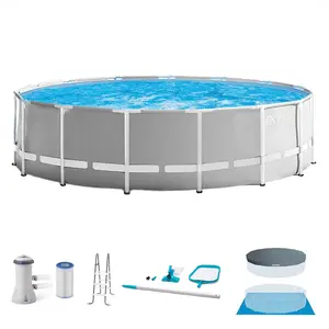 Intex Prism Frame 15'x48" Swimming Pool Set with Ladder, Cover & Maintenance Kit