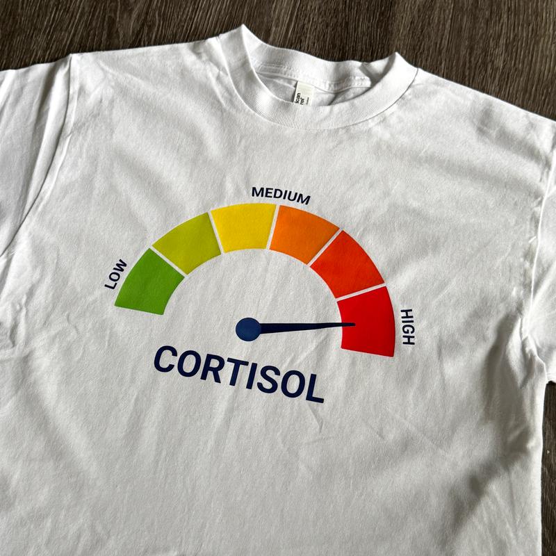 High Cortisol Low Cortisol Funny Casual 100% Cotton Heavyweight Short Sleeve Shirt