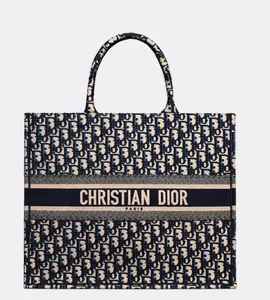 Pre-owned Dior Canvass Tote Bags Book Tote Large