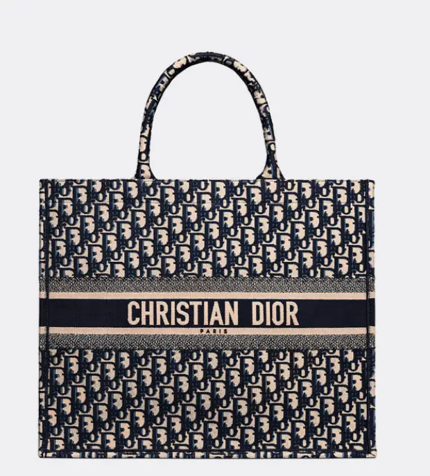 Pre-owned Dior Canvass Tote Bags Book Tote Large