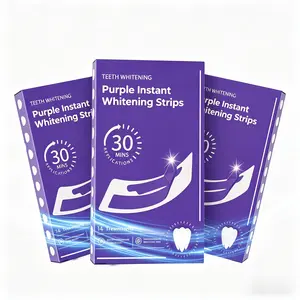 42 PCS teeth whitening strip pack - uses advanced optical whitening technology to remove coffee/tea/red wine/yellow stains, minty flavor, visible results in just 30 minutes a day.