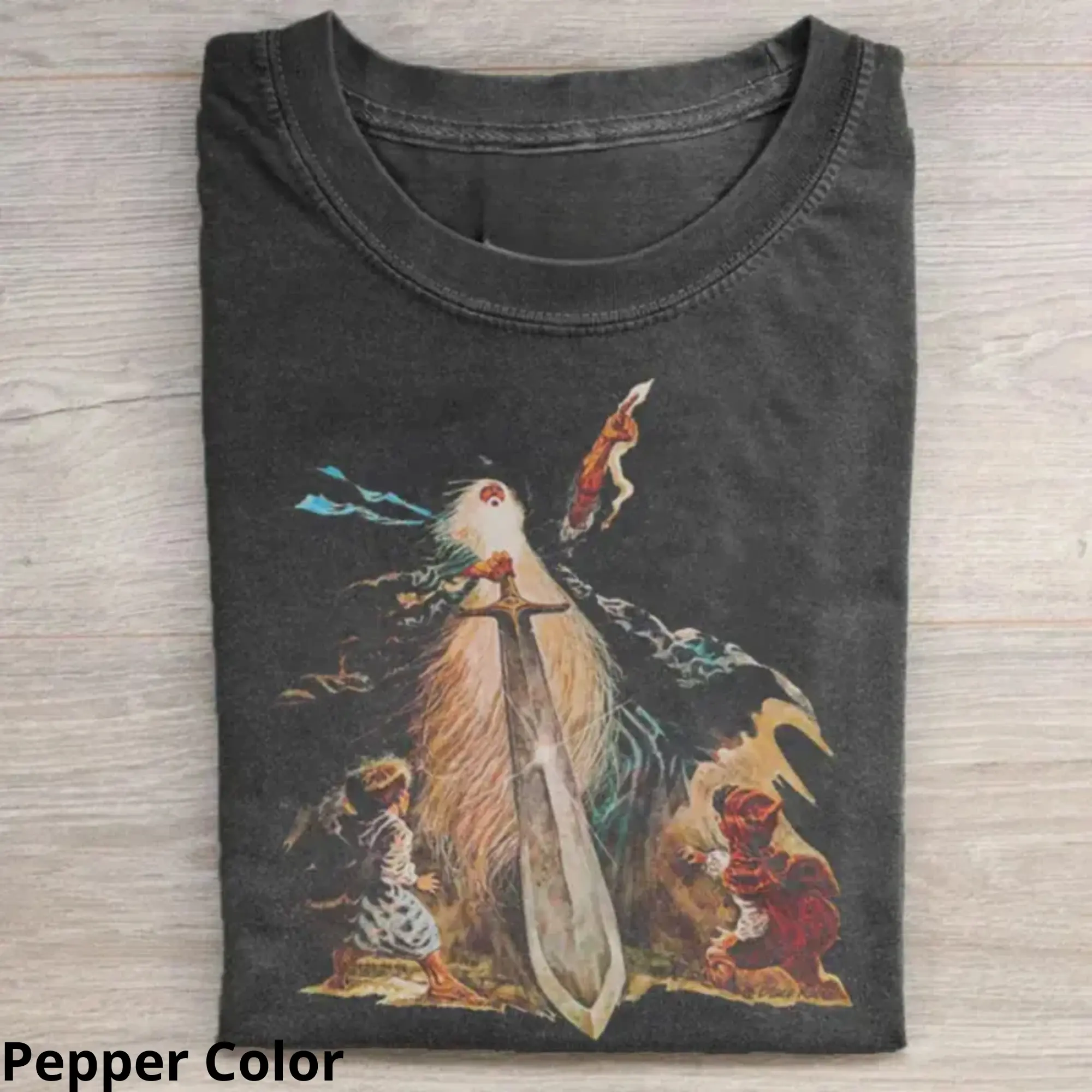 Vintage The Lord of The Rings Hobbits Graphic T-Shirt - Shortsleeve, Round Neck, Fitted Cut, Casual Streetwear Black Menswear Vintage Clothing Top