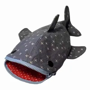Shark Small Pencil Case, Large Capacity Pencil Pouch Coin Purse Zipper Pencil Holder Box Marker Organizer Pen Bag, Cute Pencils Special Office Animal Stationery Supplies Bags For Women