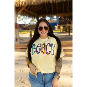 BEACH Boxy Comfort Color Tee