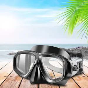 1 Pack Professional Snorkel & Scuba Diving Masks for Adults/Youth Anti-Fog Swim Goggles with Tempered Glass Lens Includes Nose Cover for Snorkeling, Diving, and Swimming