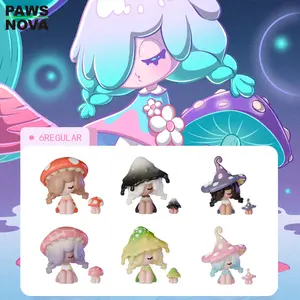 PAWSNOVA MooguGirl Blind Box,For Collectors & Style Lovers,Cute Mushroom Collectible Figure Healing Desk Decor