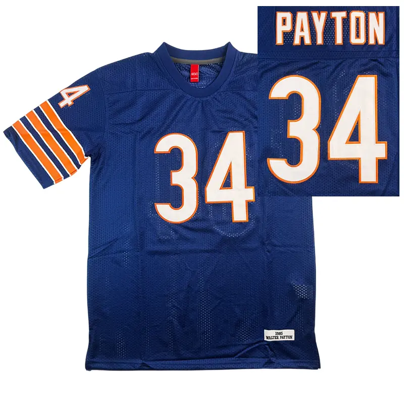 Men's #34 Vintage Football Jersey Shirts, Classic V-Neck Sports Top in Breathable Mesh with Sewn Embroidery, Options for Tight/Loose Fit S-3XL, Polyester Mix