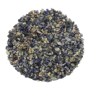 PETAXCELL Crystal Chips Stone, 0.44 Lb Fluorite Gravel Rocks (Blue Chalcedony, 3 - 5 Mm)