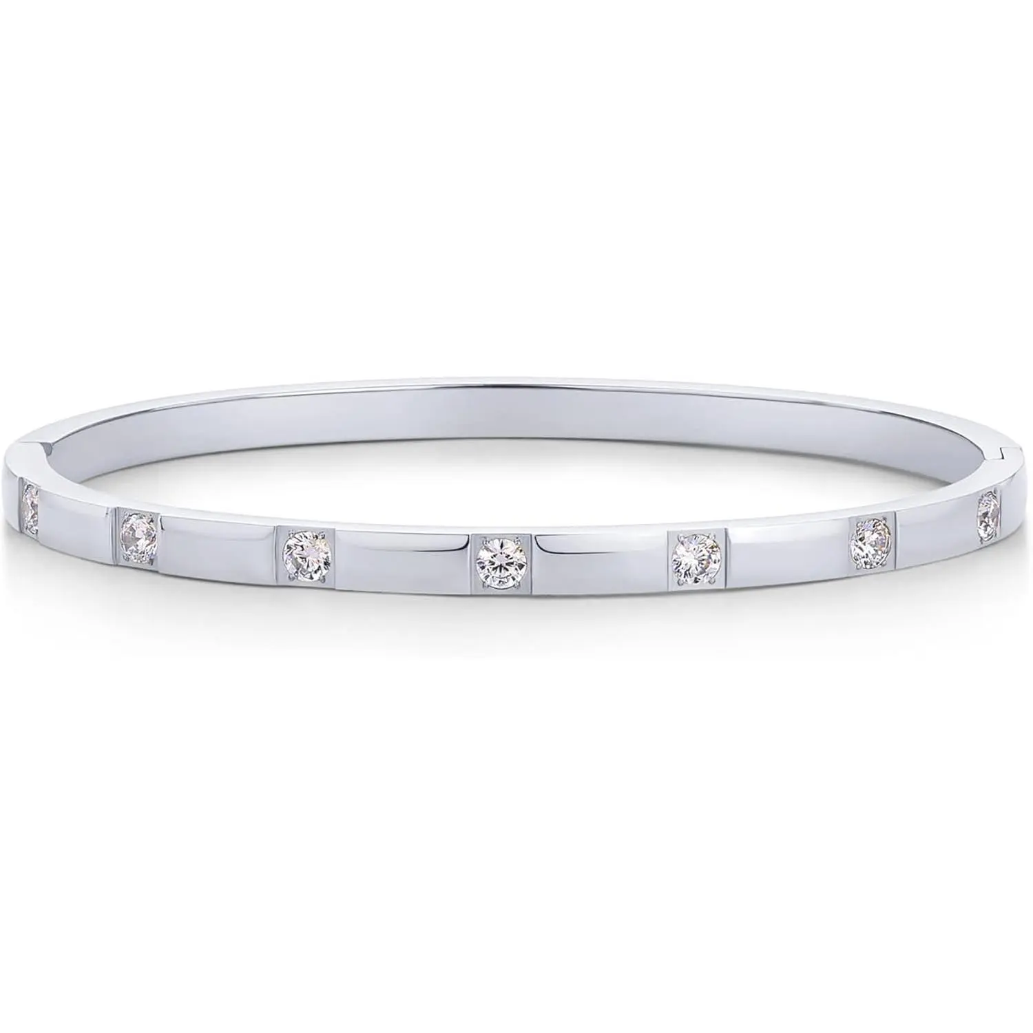 Waterproof Thin Love Bracelet for Women - 14K Gold Plated Dainty Love Bangle with Cubic Zirconia - Stainless Steel Hinge Bracelet Jewelry Gifts