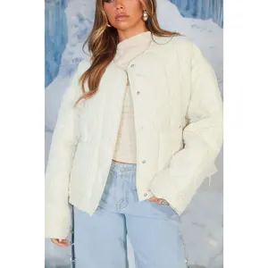 Chilly Nights Quilted Puffer Jacket - Cream Chilly Nights Quilted Puffer Jacket - Cream
