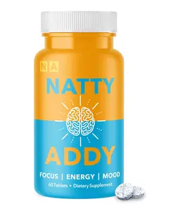 Natty addy maximum strength brain support - Methylene blue pharmaceutical grade, caffeine and L-Theanine - Focus supplement 30 caps