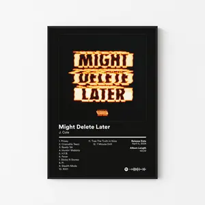 [ RAP ALBUM POSTER – UNFRAMED ] J Cole Album Poster, 2014 Forest Hills Drive Tracklist Art, Dreamville Rap Wall Decor