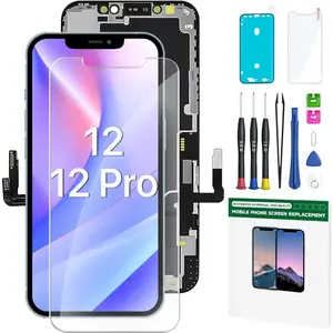 for iPhone 12 and 12 Pro Screen Replacement Kit 6.1'' LCD Display 3D Touch Full HD Digitizer Full Assembly Repair Kits Waterpro