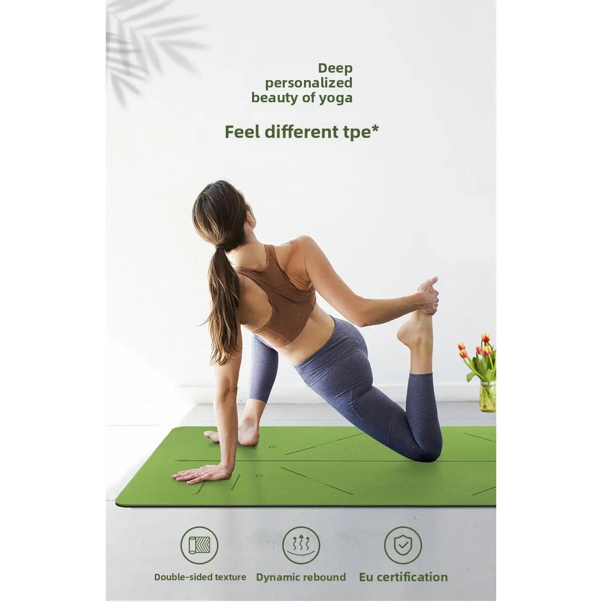 Yoga mat, non-slip, thickened, increased sound insulation, custom skipping rope mat, fitness mat, sports floor mat