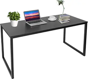 JupiterForce 55" Large Computer Desk Writing Desk Modern Study Office Desk Corner Table Black