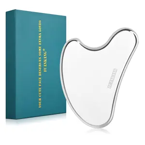 Gua Sha Facial Tools with Travel Pouch Stainless Steel Scraping Massage Tool for Face FUANKANG